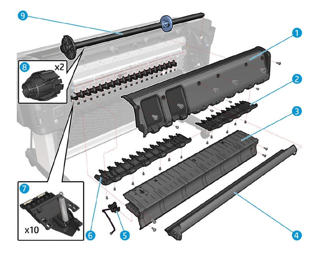 Converger Assembly for the 44- inch HP DesignJet Z6, Z9+, T770, T1200, T1300, T2300 Series (CH538-67022)