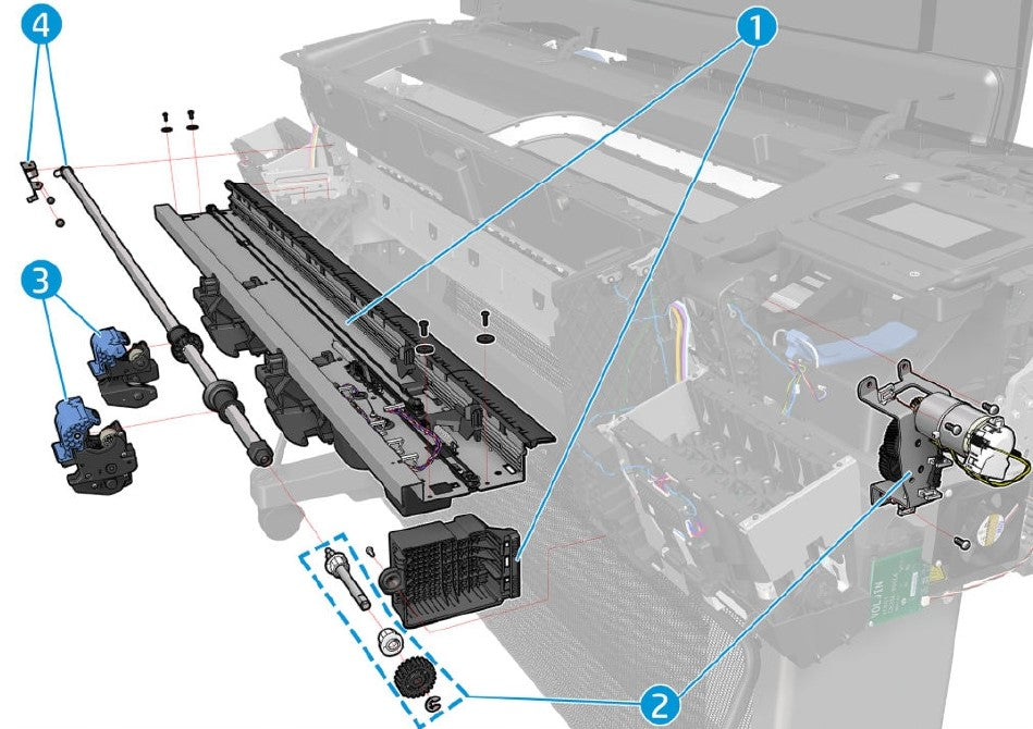 PM Kit 4 - V-Trimmer Cutter Modules for the HP DesignJet Z6, Z9+, Z6DR,  X9+DR Series (T8W18-67009) - New