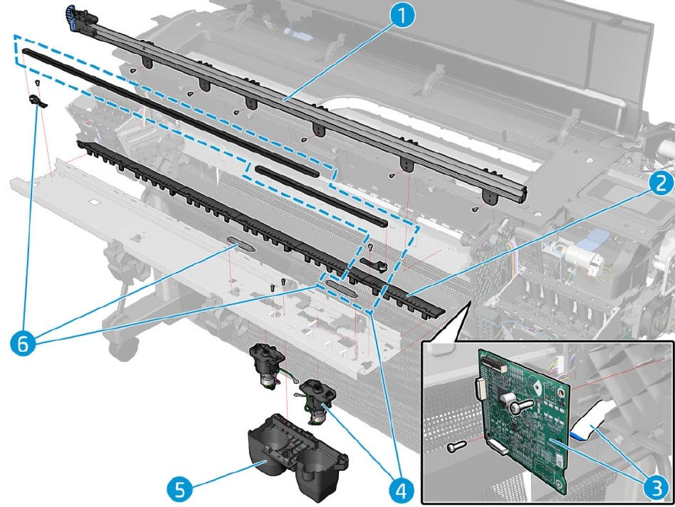 Rack Rail 24 Cutter with Support for the HP DesignJet Z6, Z9+, Z5600, Z2600 Series (T8W15-67054)