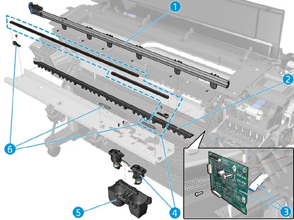 V-Cutter PCA Service Kit ror the HP DesignJet Z6, Z9+, Z2600, Z5600 Series (T8W18-67008)