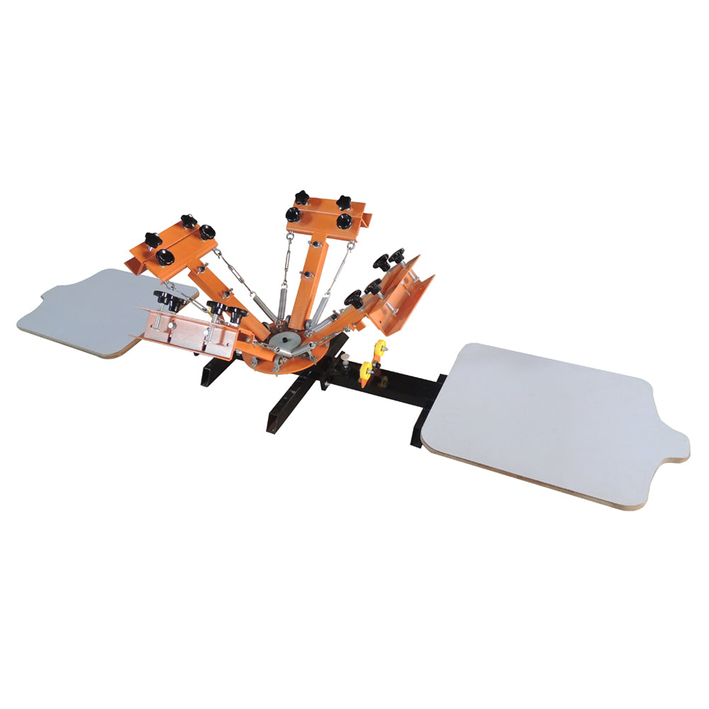 4 Color 2 Station Micro-Adjustable Screen Printing Machine