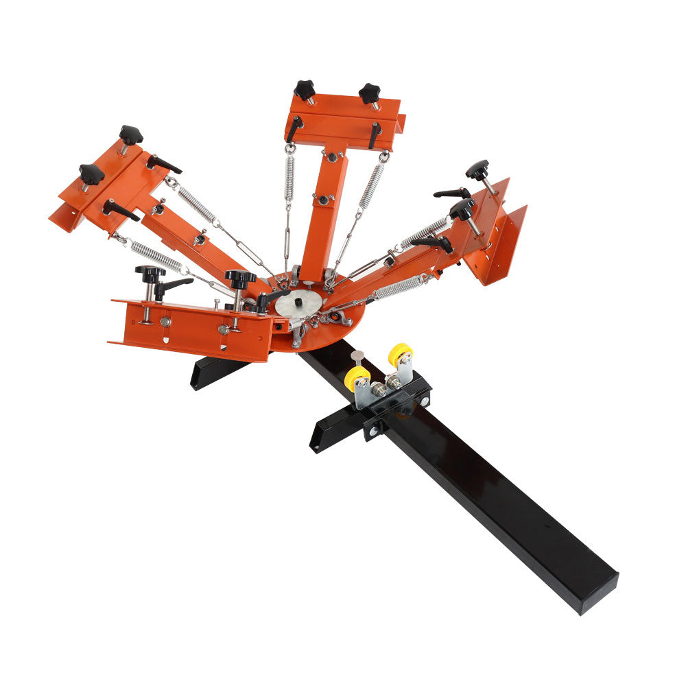 4 Color 1 Station Silk Screen Printing Machine 4-1 Press DIY T-Shirt Printing with Easy Adjusting System