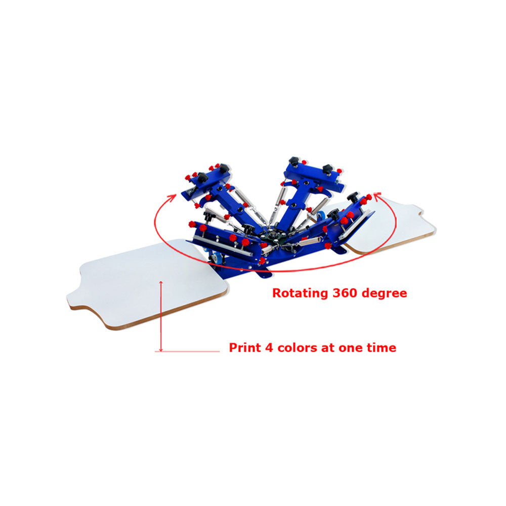 4 Color 2 Station Silk Screen Printing Press Screen Printing Full Kit Equipment (SPK-TJ-KIT-002)