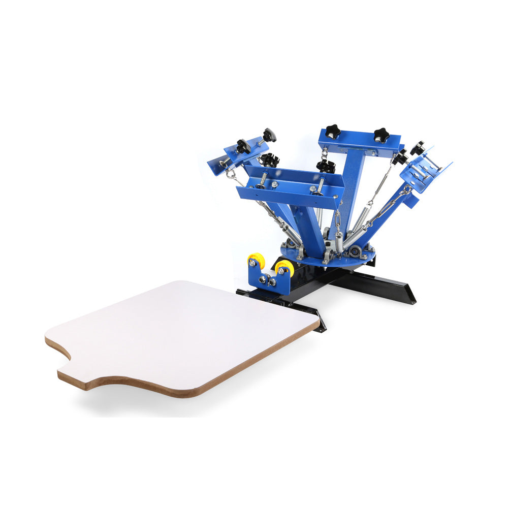 4 Color Manual Screen Printing Press, Silk Screening Pressing DIY with 1 Station