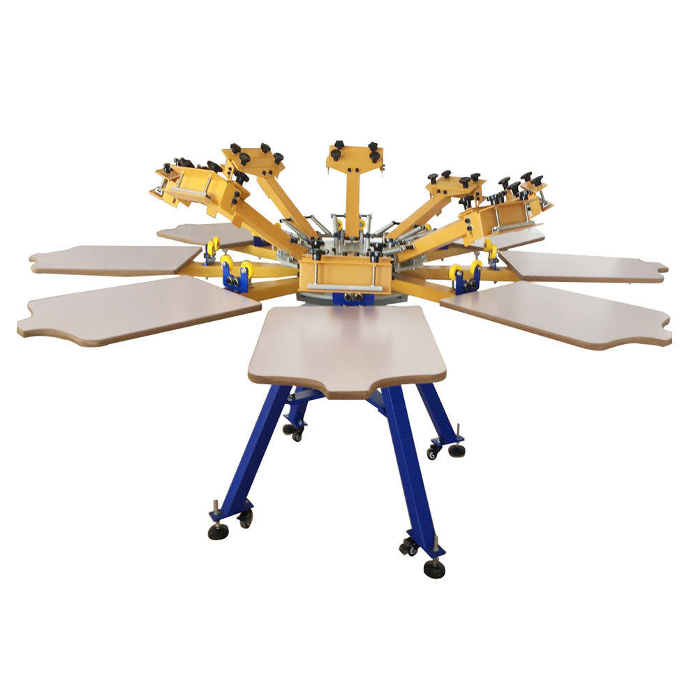 8 Color 8 Station Screen Printing Machine Press T-shirt Printer Equipment DIY