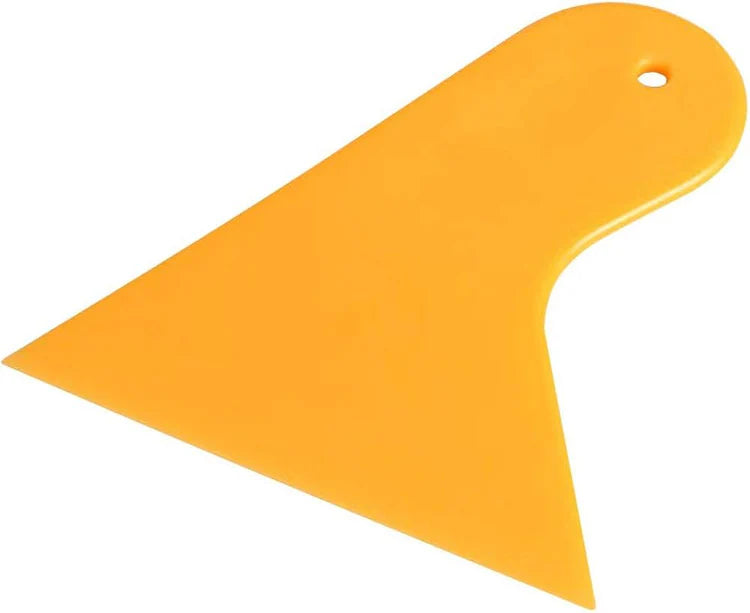 Triangle Squeegee Yellow Plastic Scraper Car Wrap Tool (11 x 9cm)