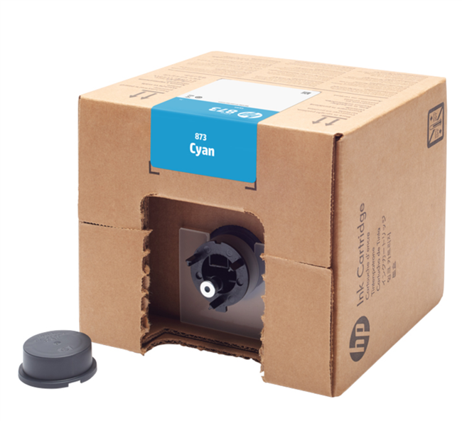 HP 873 3-Liter Cyan Ink Cartridge for Latex 800, 800W - 4UV85A
