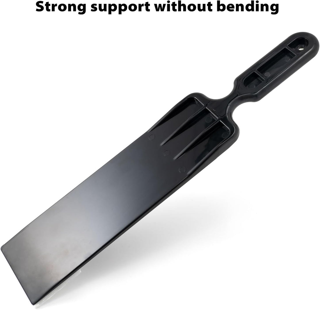 Long Reach Auto Bulldozer Squeegee, Mini Paddle Scrubber for Window Tint Film Installing and Vehicle Windshield/Rear Window Glass Cleaning - 1pc Bulldozer Tint Tool + 3pcs Scrub Pads
