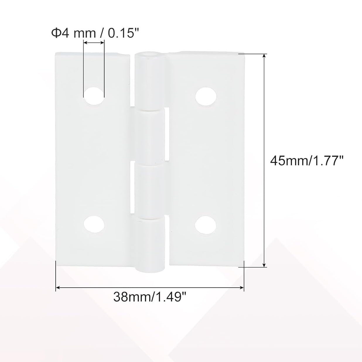 Normal Acrylic Hinge Transparent Folding Lightweight (45x38mm) - 4pcs