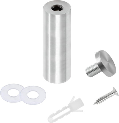 Stainless Steel Standoff Screws Wall Sign Advertising Nail for Hanging Acrylic Picture Frame (Silver) - 12pcs (3/4" x 3.15")