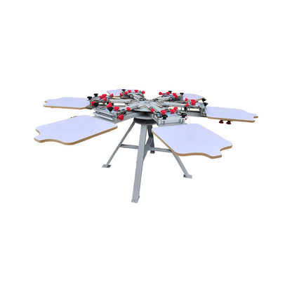 6 Color 6 Station Silk Screen Printing Press Machine with Micro Registration
