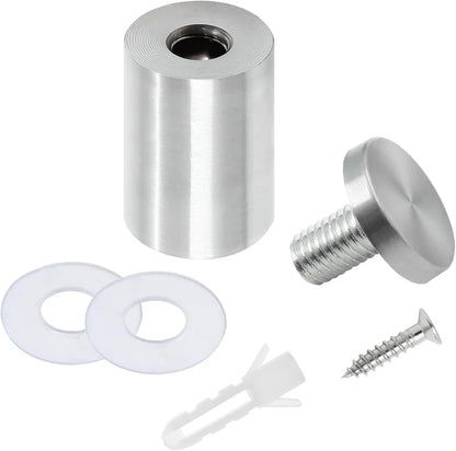 Stainless Steel Standoff Screws Wall Sign Advertising Nail for Hanging Acrylic Picture Frame (Silver) - 12pcs (1/2" x 2")