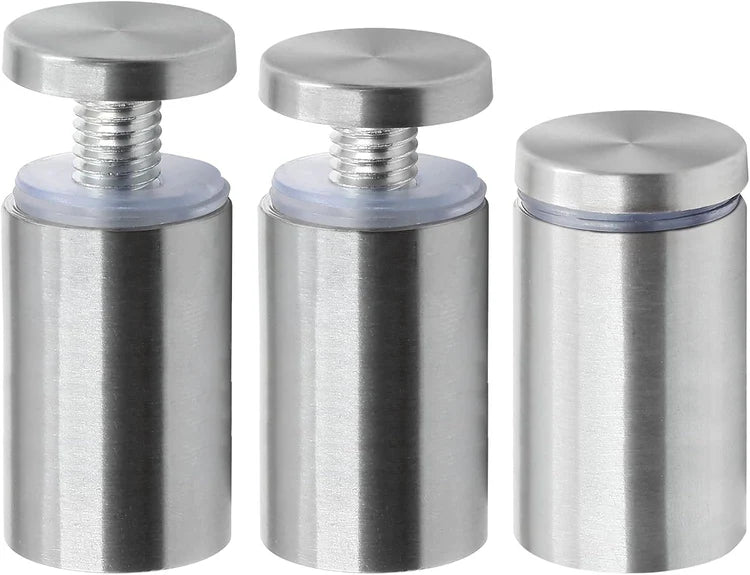 Stainless Steel Standoff Screws Wall Sign Advertising Nail for Hanging Acrylic Picture Frame (Silver) - 12pcs (1/2" x 2")
