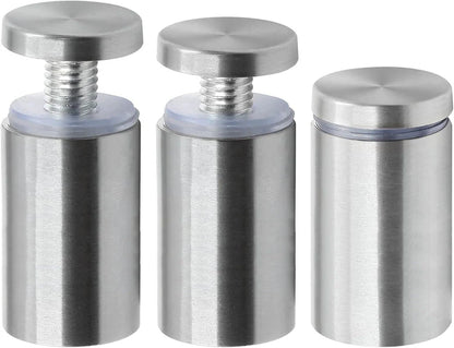 Stainless Steel Standoff Screws Wall Sign Advertising Nail for Hanging Acrylic Picture Frame (Silver) - 12pcs (1/2" x 2")