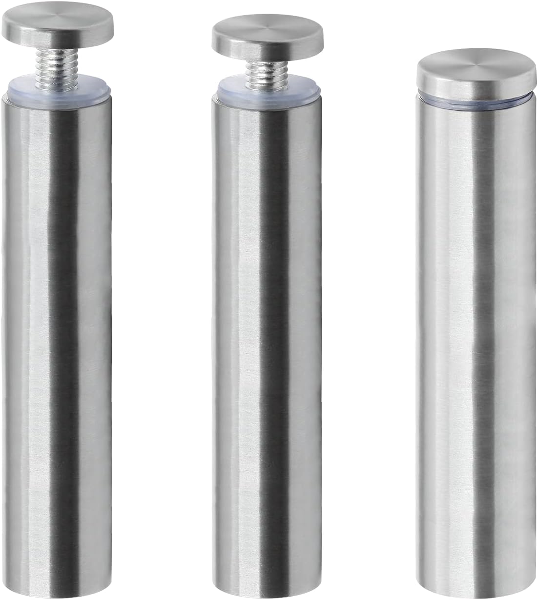 Stainless Steel Standoff Screws Wall Sign Advertising Nail for Hanging Acrylic Picture Frame (Silver) - 12pcs (1/2" x 4")