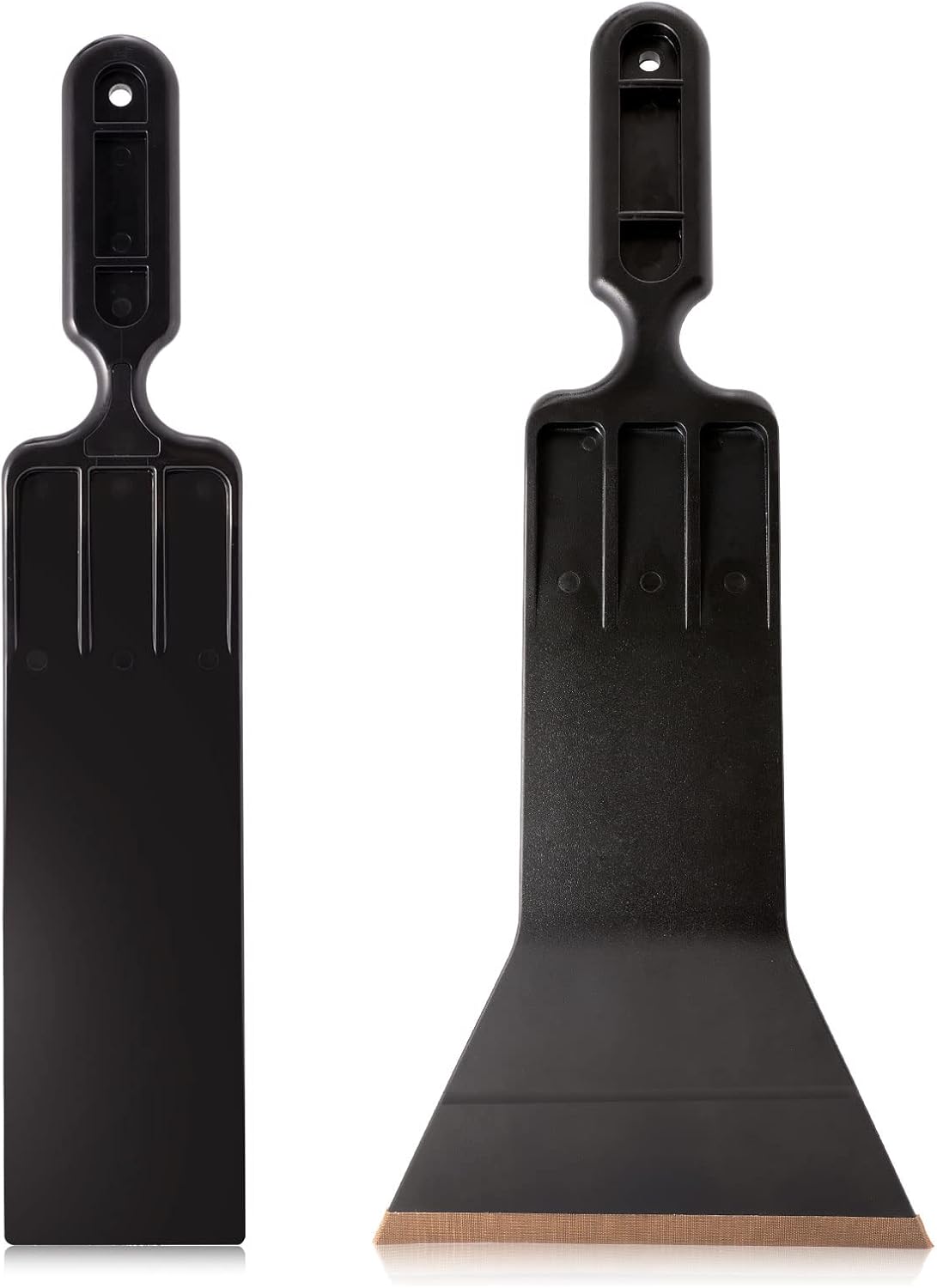 Tint Tools Bulldozer Squeegee Kit, Black Bulldozer Squeegee &amp; Scrubber Paddle Scraper with Spare Scouring Pads for Windshield Cleaning Window Film Installing, Long Handle Tint Tools