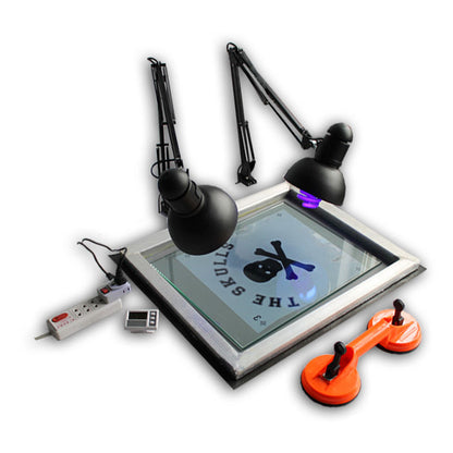 4 Color Silk Screen Printing Kit Press Printer &amp; Full Materials Package Supply