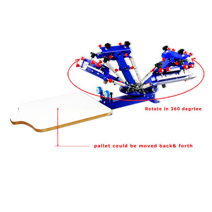 4 Color Silk Screen Printing Kit Press Printer &amp; Full Materials Package Supply