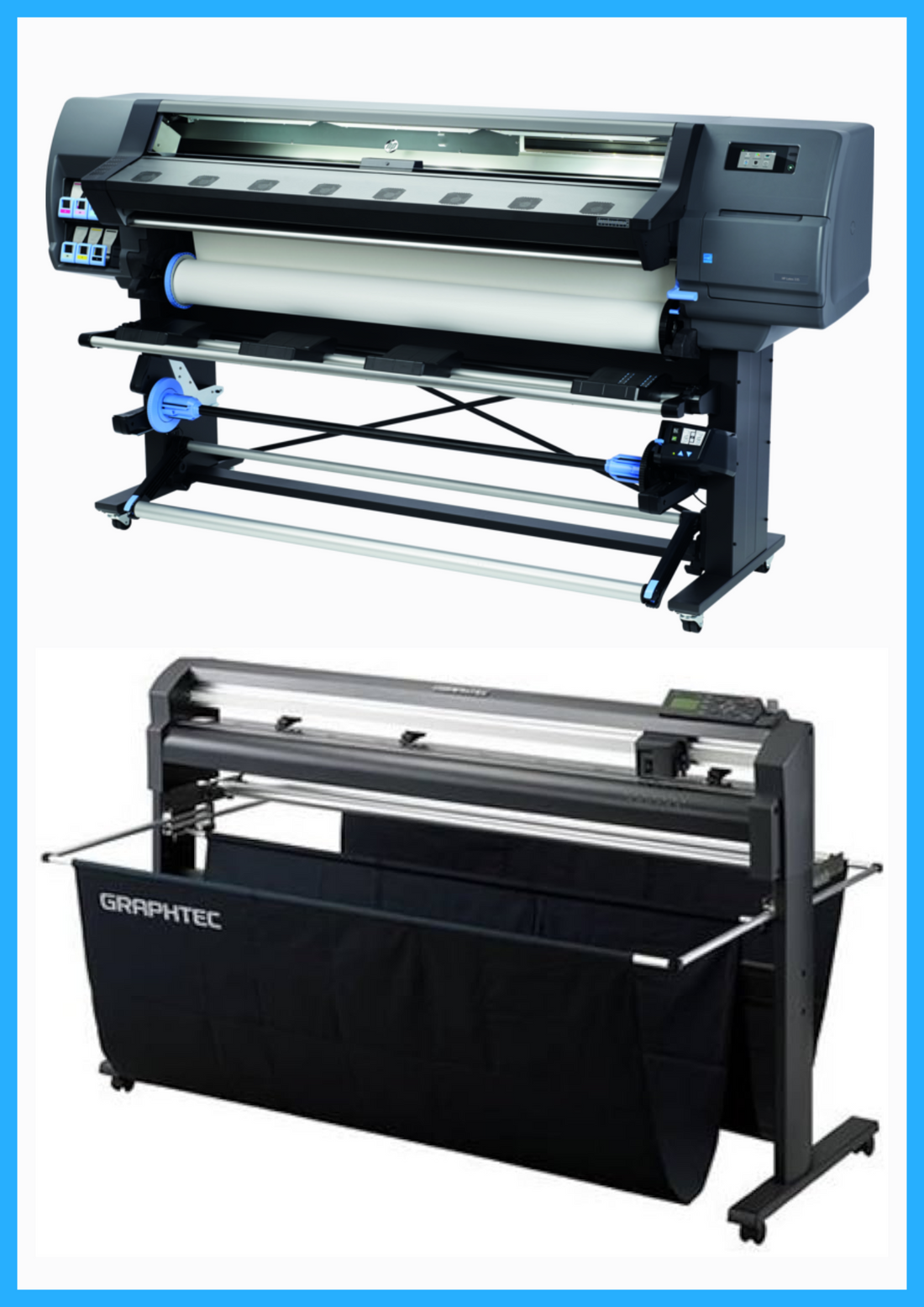 ON SALE - BUNDLE - HP Latex 335 64&quot; Large-Format Printer - Refurbished (90 Days, 1, 2, 3 or 4 Years Warranty) + 54&quot; Graphtec FC8000-130 Vinyl Cutting Plotter - Refurbished (90 Days Warranty)