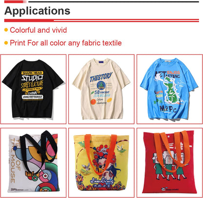 PUNEHOD DTF Transfer Printer A3 L1800 T Shirt Printer for Fabrics, Leather, Toys, Swimwear, Handicrafts, T Shirt, Pillow, Other Textile.(DTF Printer + Oven+6X 250ml Ink)