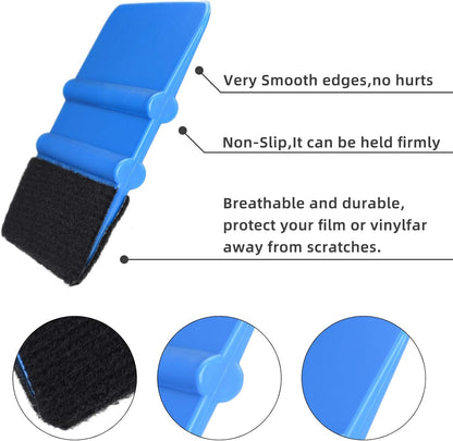 Blue Medium Vinyl Wrap Squeegee (10x7cm) - 3pcs