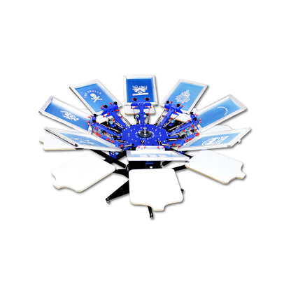 8 Color 8 Station Screen Printing Press Micro-registration Double Rotary Equipment