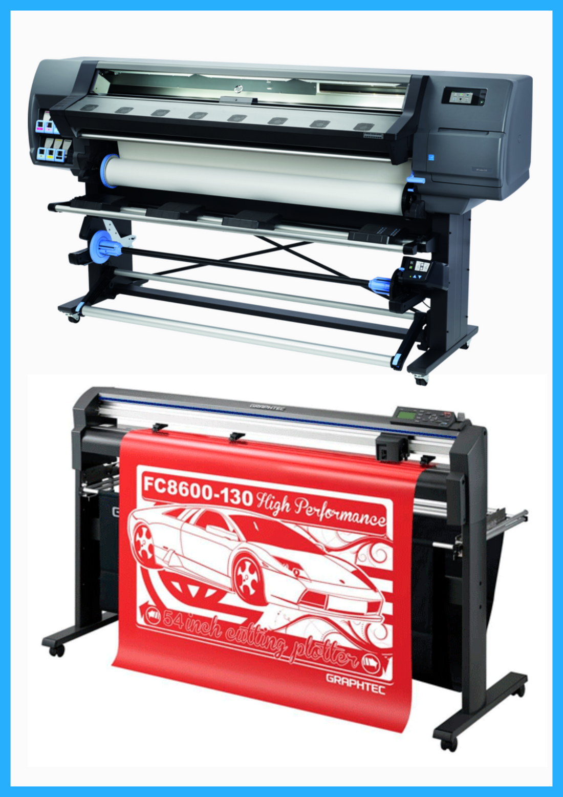 ON SALE - BUNDLE - HP Latex 335 64&quot; Large-Format Printer - Refurbished (90 Days, 1, 2, 3 or 4 Years Warranty) + 54&quot; Graphtec FC8600-130 High Performance Vinyl Cutting Plotter - Refurbished (90 Days Warranty)