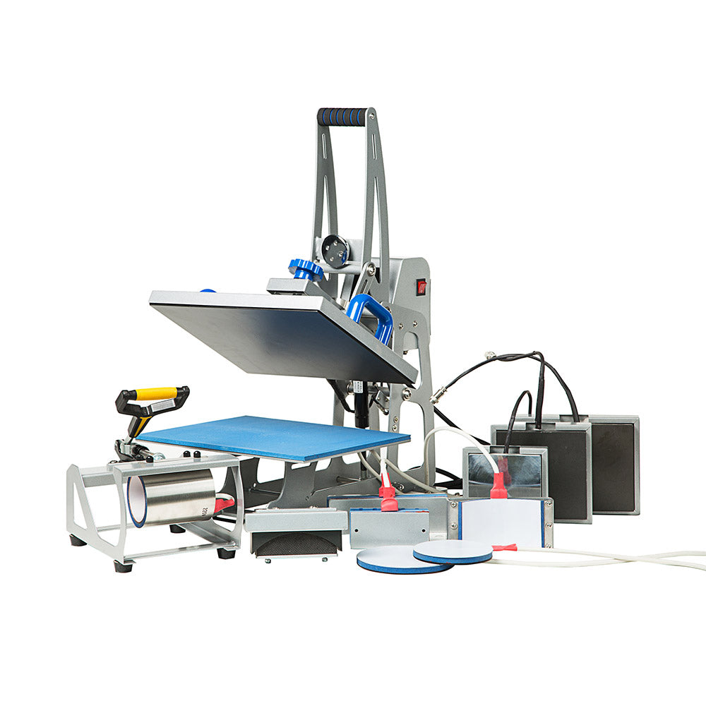 15" x 15" 9 in 1 Auto Open Multifunction Heat Press Machine With 8OZ/11OZ/12OZ/17OZ Mug Wrap and Cap&amp;Pen&amp;Plate Heater