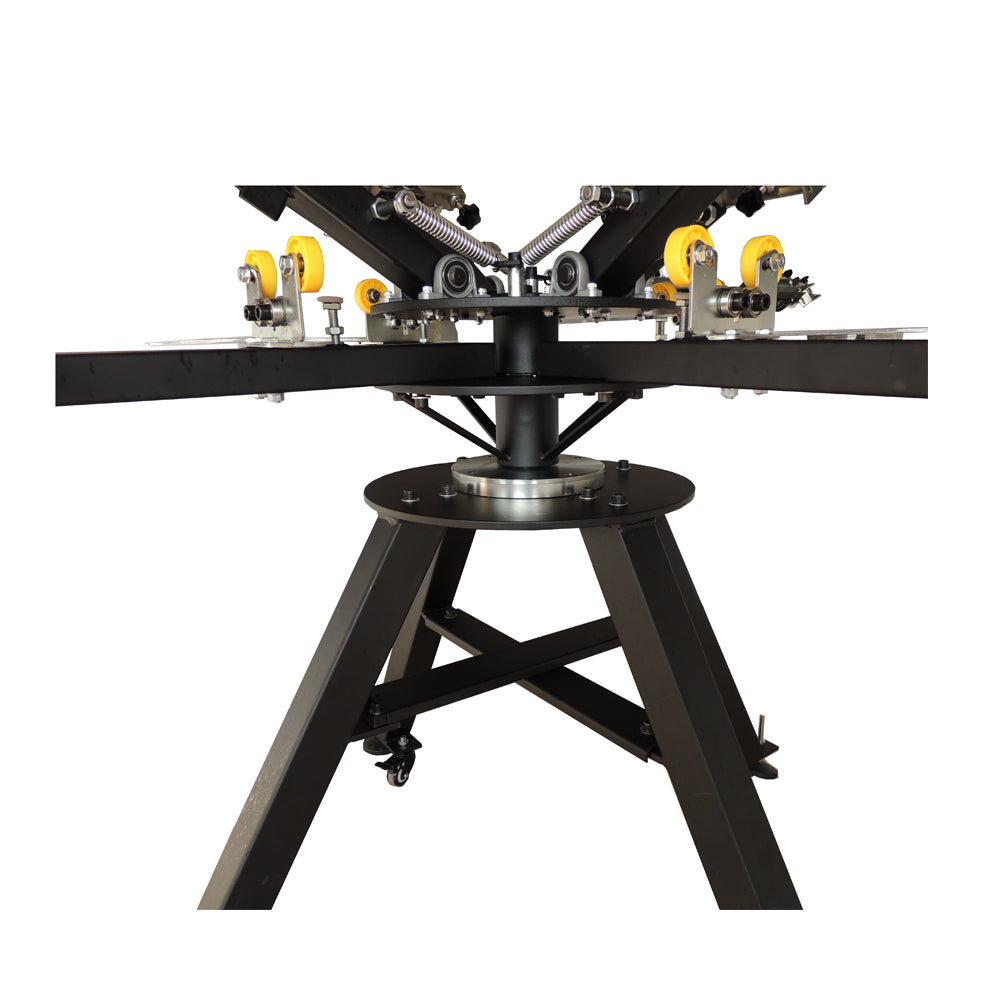 4 Color 4 Station Micro-Registration Screen Printing Machine with Alum Plate