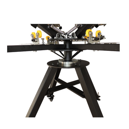 4 Color 4 Station Micro-Registration Screen Printing Machine with Alum Plate