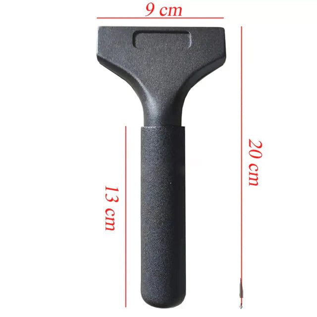 Short Handle Blue Max Squeegee for car window tinting and glass surfaces (15 x 13 cm) - Aluminium / Plastic