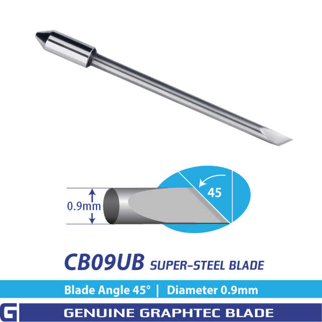 GRAPHTEC CB09UB/SC1945 Super-Steel Blade - 45°/ 0.9mm for FC, FCX, CE Series