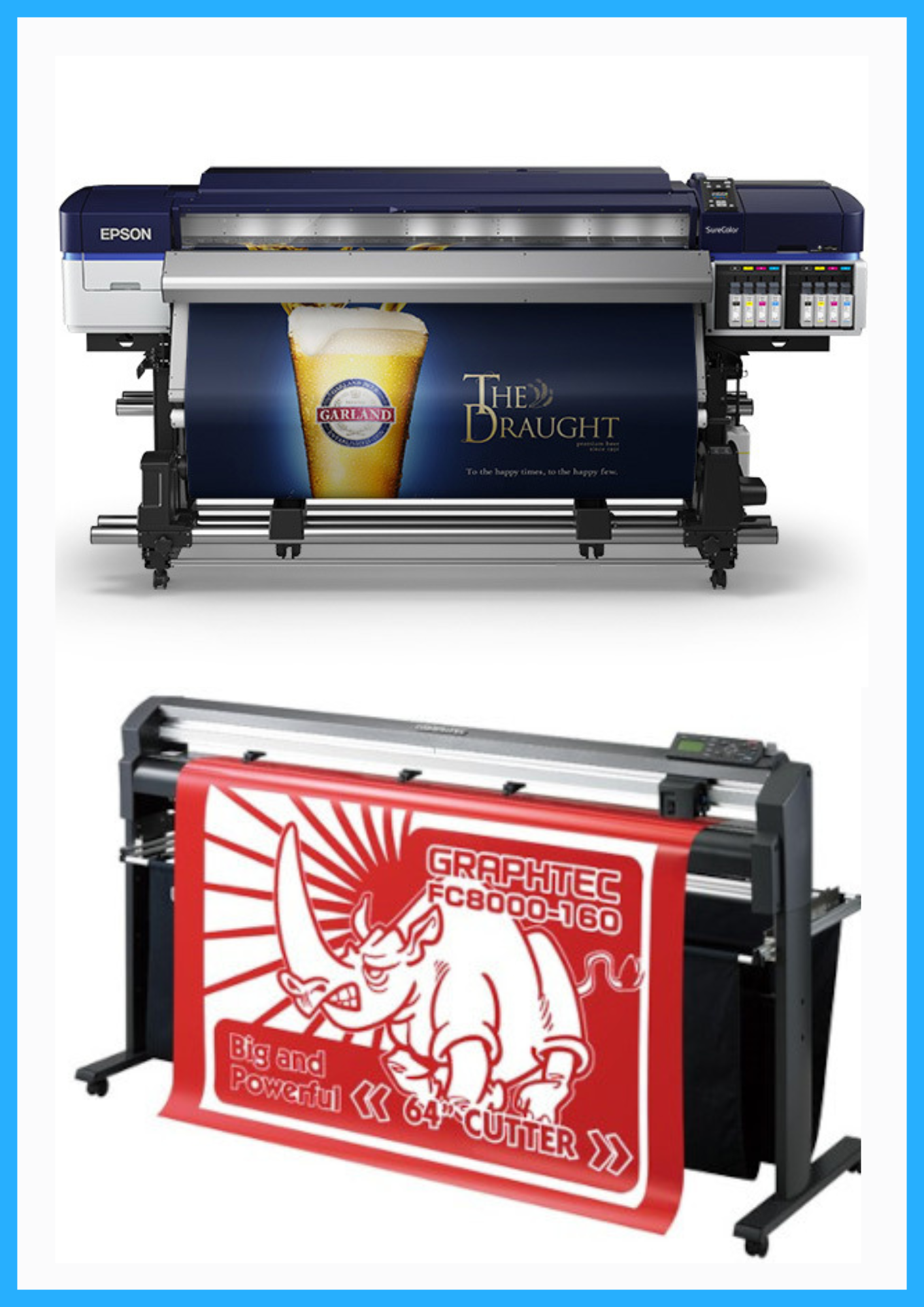 ON SALE - BUNDLE - Epson SureColor S60600 Production Edition 64&quot; Roll-to-Roll Solvent Dual CMYK Printer - Refurbished (1 Year Warranty) + 64&quot; Graphtec FC8000-160 Vinyl Cutting Plotter - Refurbished (1 Year Warranty)