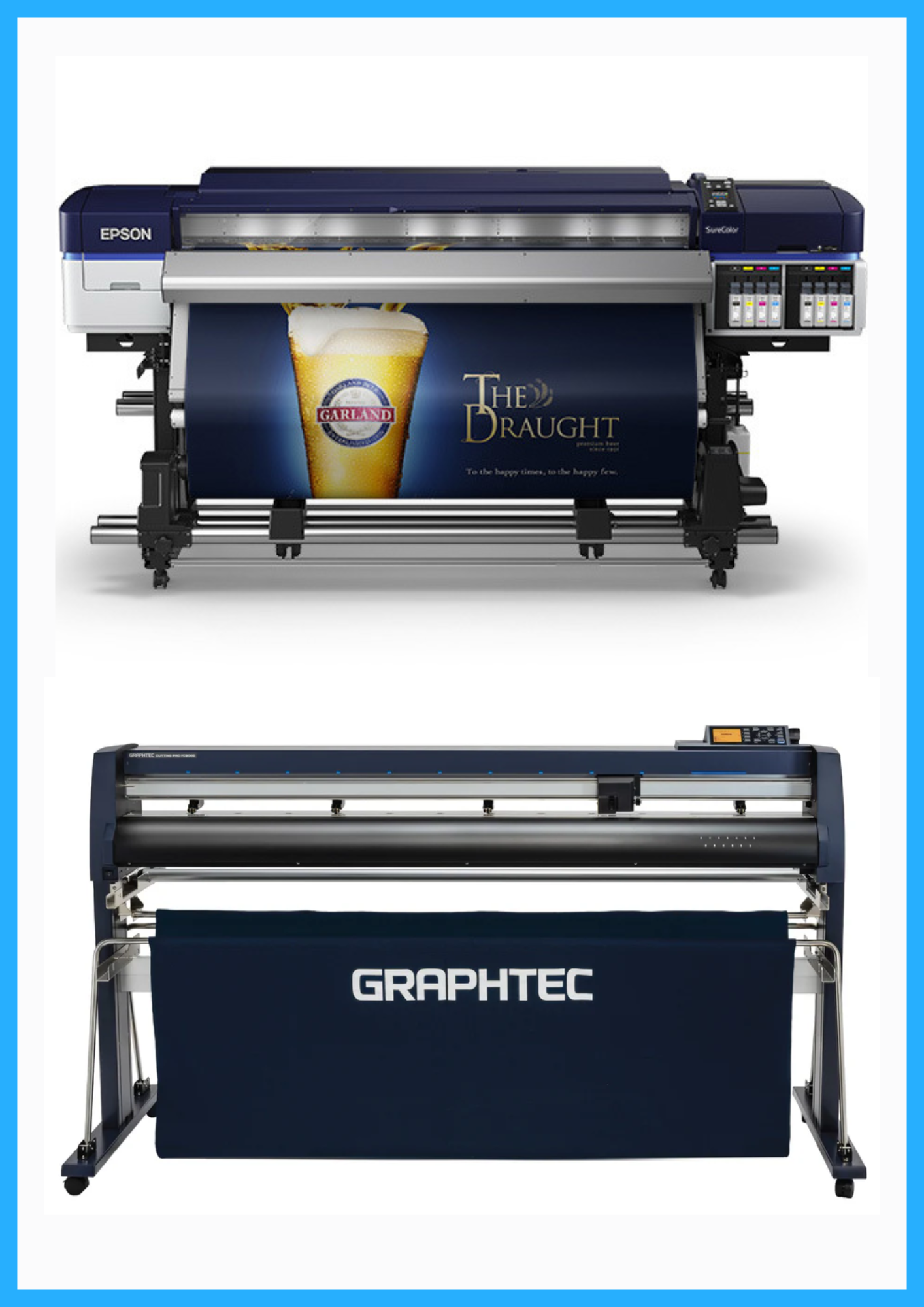 ON SALE - BUNDLE - Epson SureColor S60600 Production Edition 64&quot; Roll-to-Roll Solvent Dual CMYK Printer - Refurbished (1 Year Warranty) + 64&quot; Graphtec FC9000-160 Vinyl Cutting Plotter - Refurbished (1 Year Warranty)