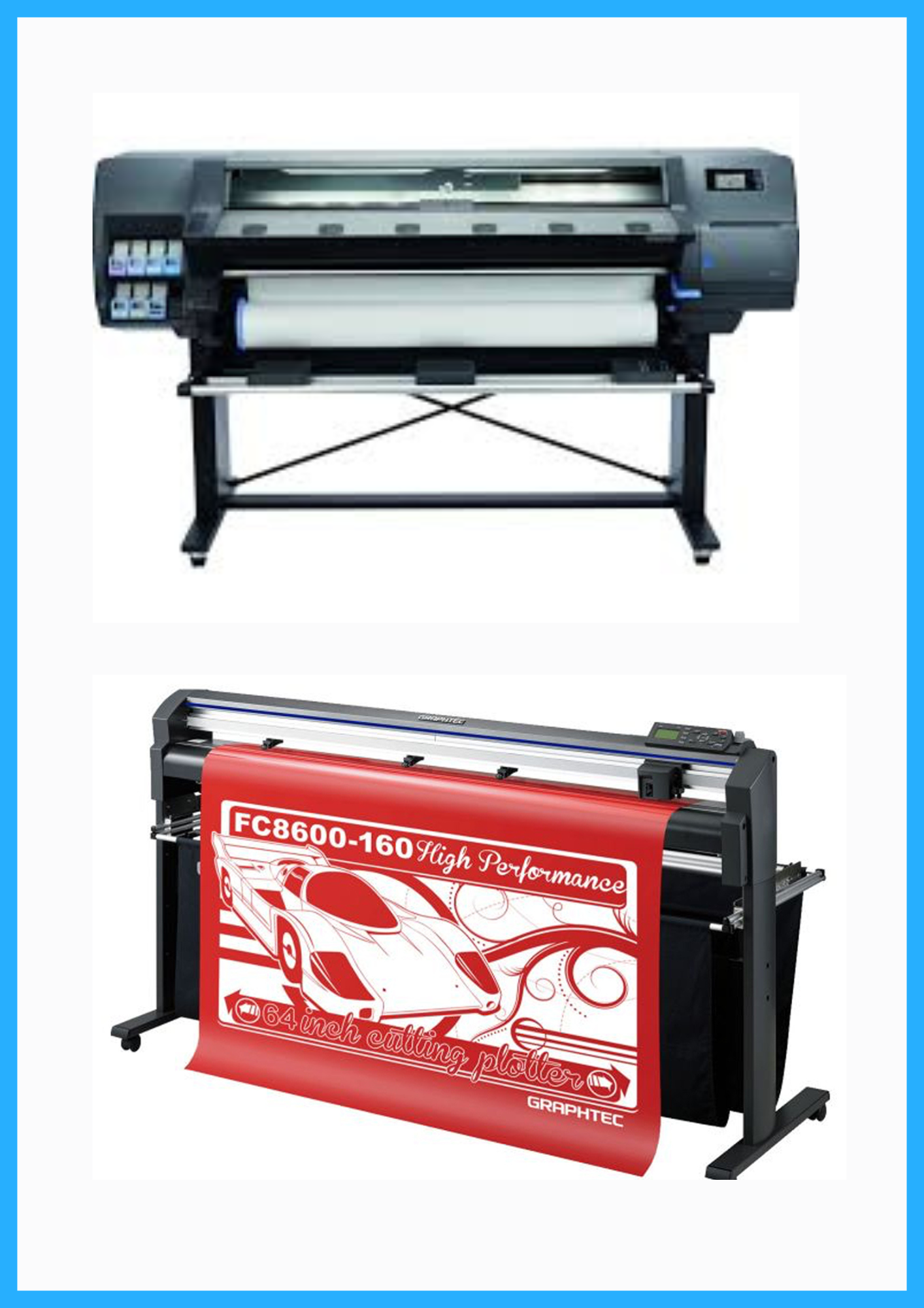ON SALE - BUNDLE - HP Latex 315 54&quot; Printer - Refurbished (90 Days Warranty) + 64&quot; Graphtec FC8600-160 High Performance Vinyl Cutting Plotter - Refurbished (90 Days Warranty)