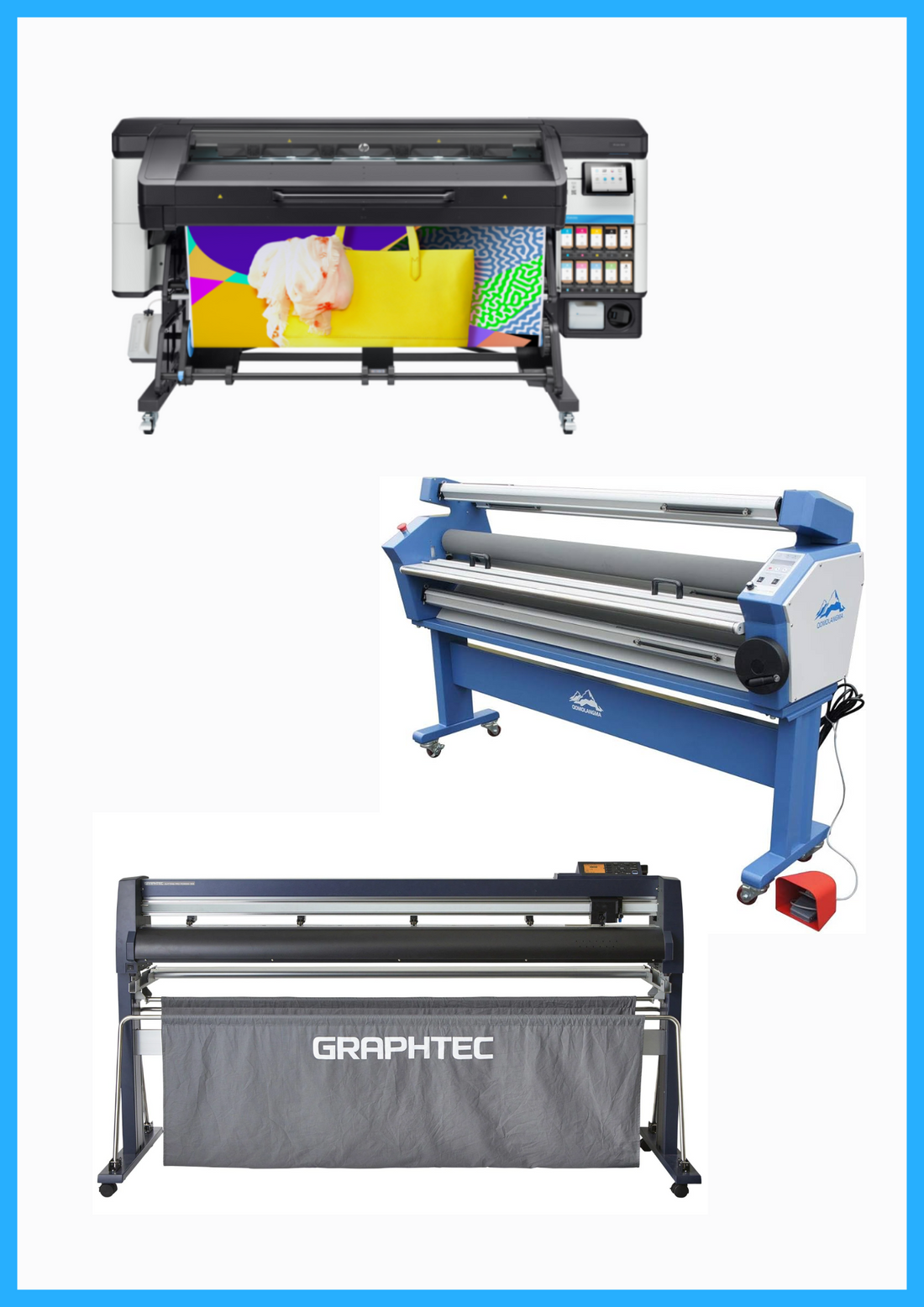 ON SALE - COMPLETE SOLUTION - HP Latex 700W 64&quot; Wide Format Printer - Y0U23A / Refurbished (1 Year Warranty) + 64&quot; Graphtec FC9000-160 Wide Cutter - New + 63&quot; Full-auto Low Temp. Wide Format Cold Laminator - New