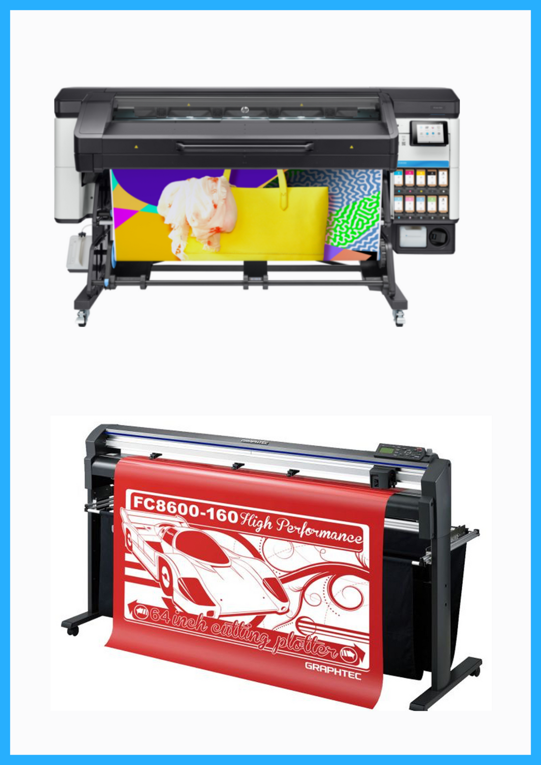 ON SALE - BUNDLE - HP Latex 700W 64&quot; Wide Format Printer - Y0U23A / Refurbished (1 Year Warranty) + 64&quot; Graphtec FC8600-160 Vinyl Cutting Plotter - Refurbished (1 Year Warranty)
