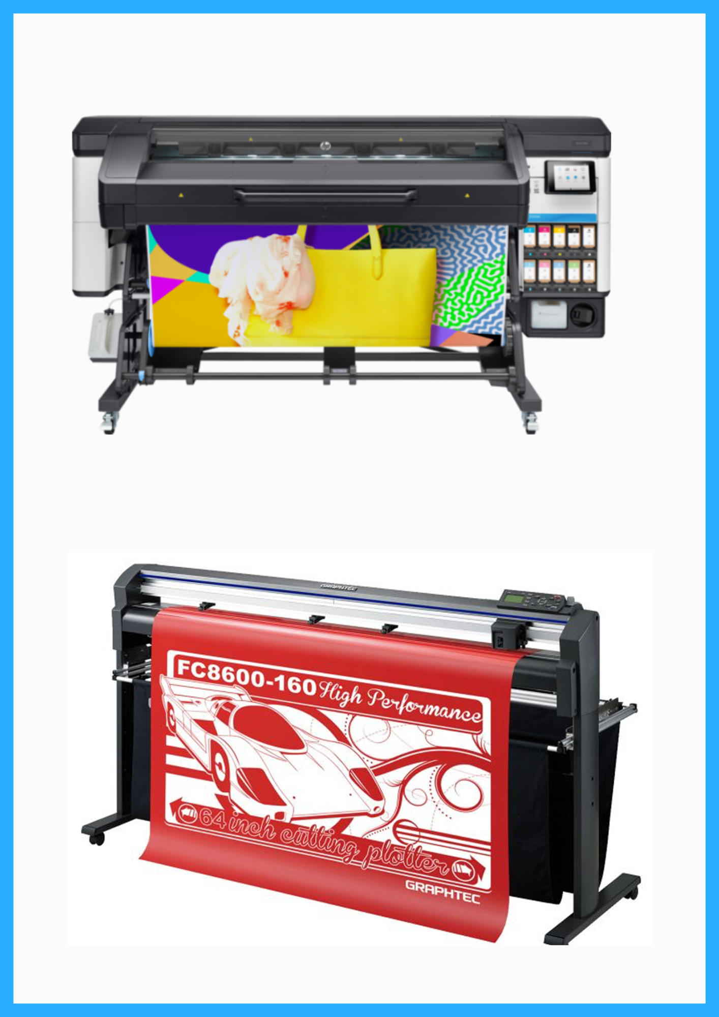 ON SALE - BUNDLE - HP Latex 700W 64&quot; Wide Format Printer - Y0U23A / Refurbished (1 Year Warranty) + 64&quot; Graphtec FC8600-160 Vinyl Cutting Plotter - Refurbished (1 Year Warranty)