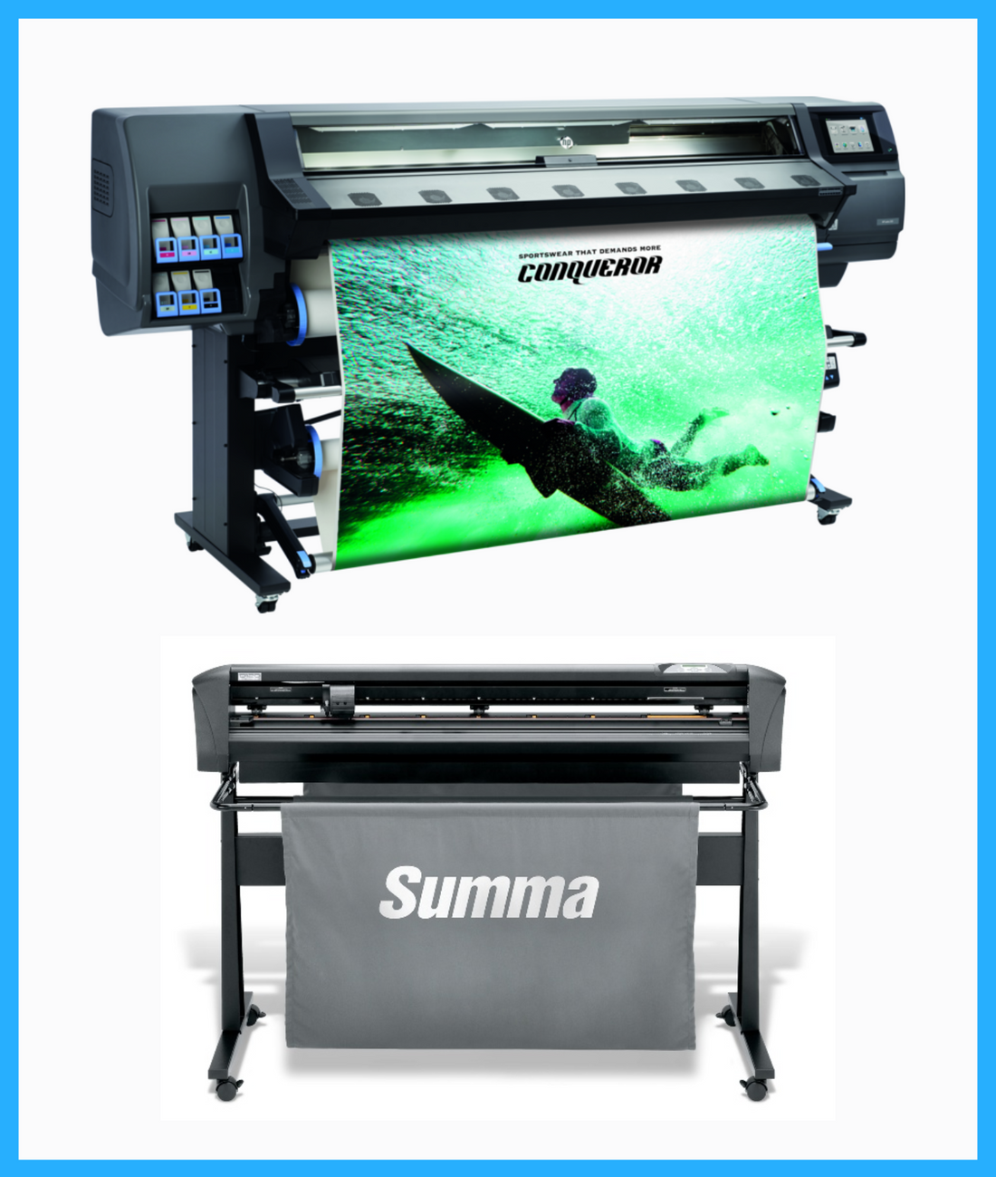 ON SALE - BUNDLE - HP Latex 365 64&quot; Large-Format Production Printer - Refurbished (90 Days, 1, 2, 3 or 4 Years Warranty) + Summa S Class 3 D160 62&quot; Vinyl Cutter - New