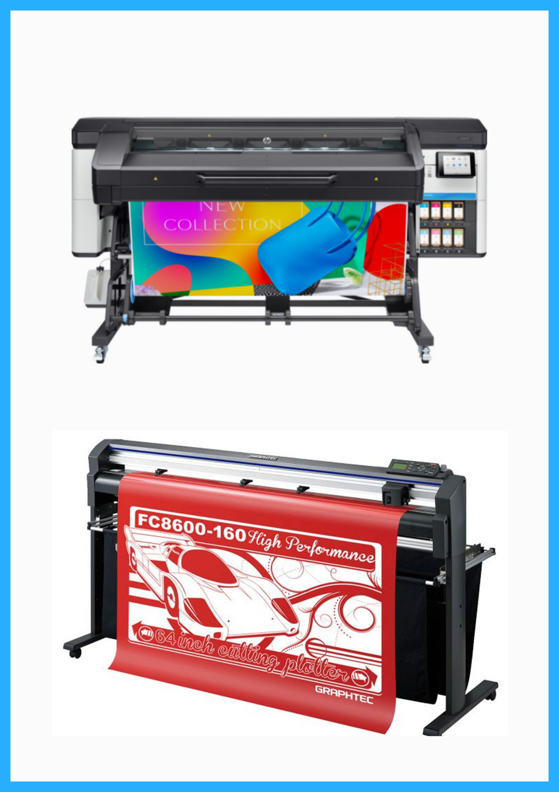 ON SALE - BUNDLE - HP Latex 700 64&quot; Wide Format Printer - Refurbished (1 Year Warranty) + 64&quot; Graphtec FC8600-160 Vinyl Cutting Plotter - Refurbished (1 Year Warranty)
