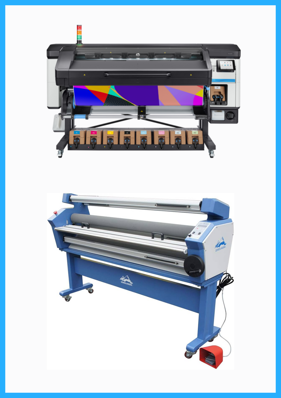 ON SALE - BUNDLE - HP Latex 800W 64&quot; Wide Format Printer - Refurbished (1 Year Warranty) + 63&quot; Full-auto Low Temp. Wide Format Cold Laminator - New