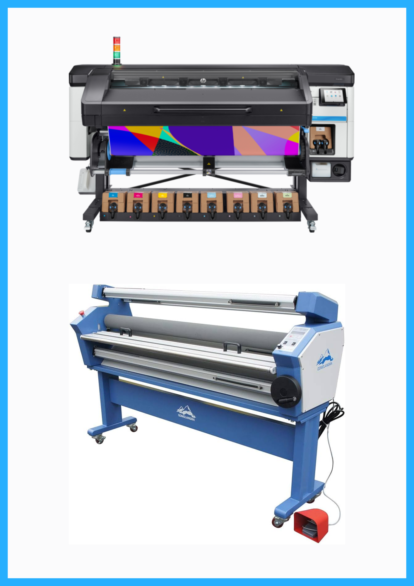 ON SALE - BUNDLE - HP Latex 800W 64&quot; Wide Format Printer - Refurbished (1 Year Warranty) + 63&quot; Full-auto Low Temp. Wide Format Cold Laminator - New