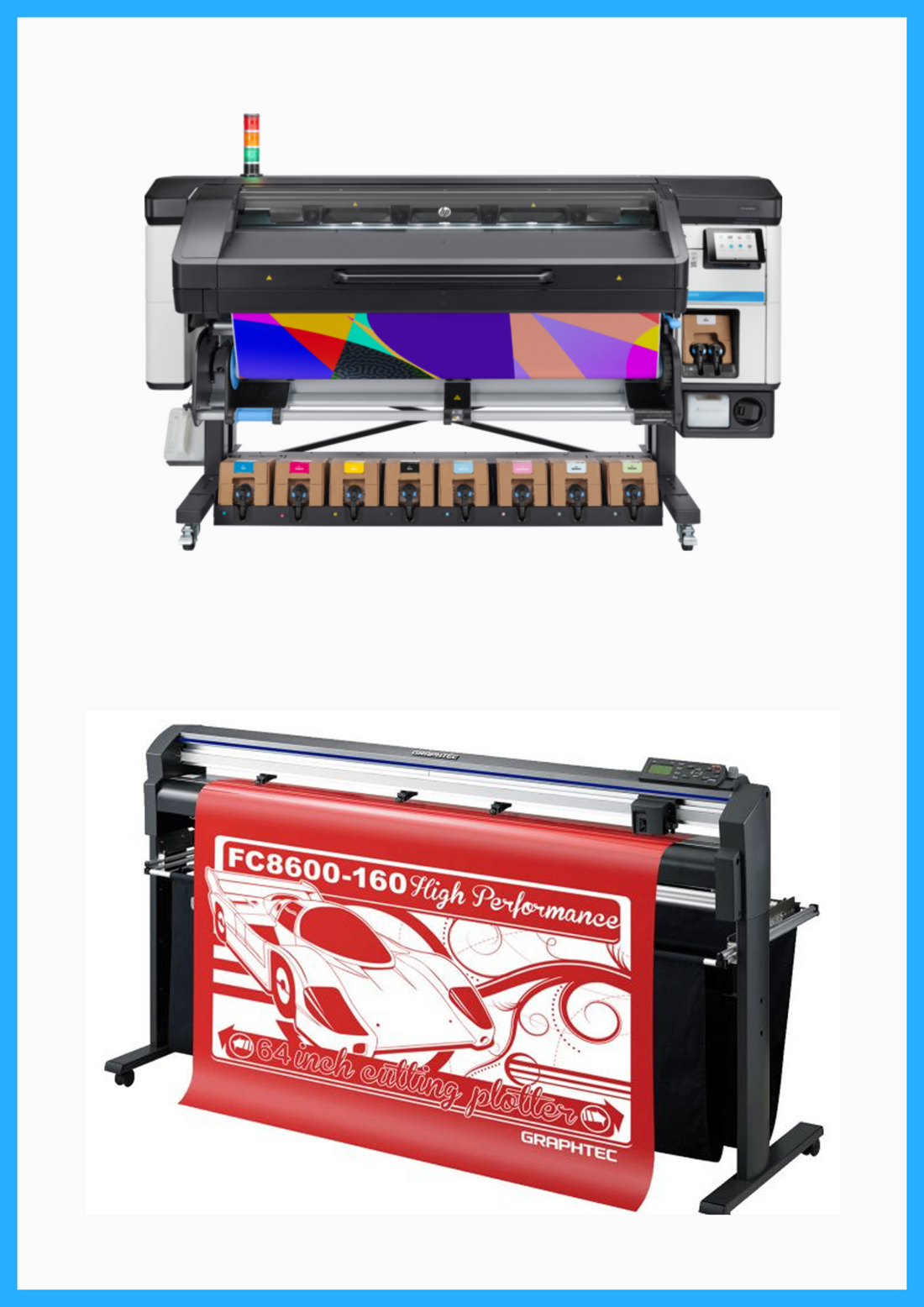 ON SALE - BUNDLE - HP Latex 800W 64&quot; Wide Format Printer - Refurbished (1 Year Warranty) + 64&quot; Graphtec FC8600-160 Vinyl Cutting Plotter - Refurbished (1 Year Warranty)