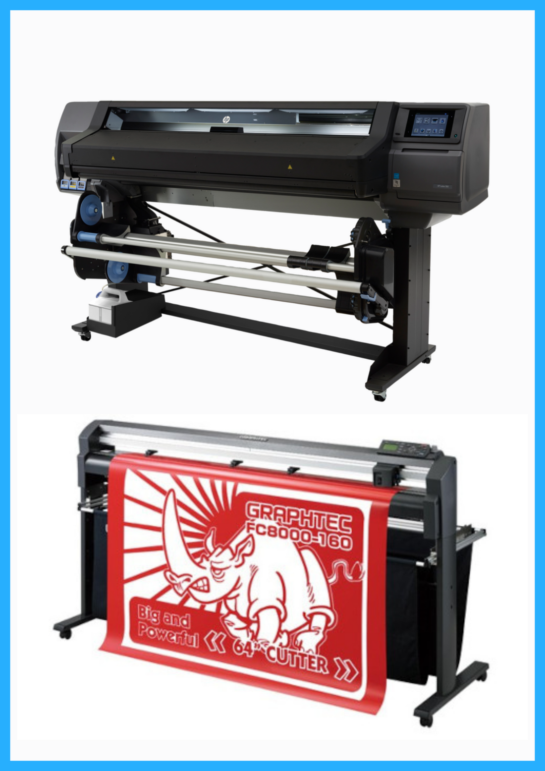 ON SALE - BUNDLE - HP Latex 560 64&quot; Printer (Refurbished - with Starter Supplies) + 64&quot; Graphtec FC8000-160 Vinyl Cutting Plotter (Refurbished)