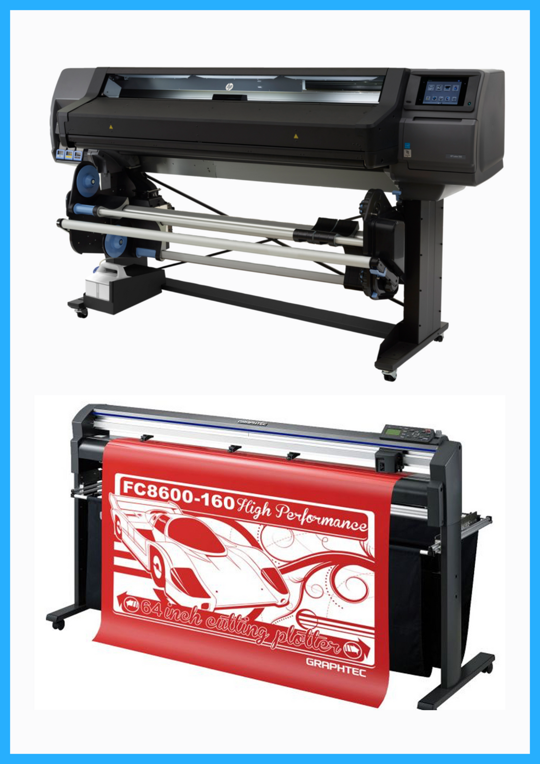 ON SALE - BUNDLE - HP Latex 560 64&quot; Printer - Refurbished (90 Days, 1, 2, 3 or 4 Years Warranty) + 64&quot; Graphtec FC8600-160 Vinyl Cutting Plotter - Refurbished (90 Days, 1, 2, 3 or 4 Years Warranty)
