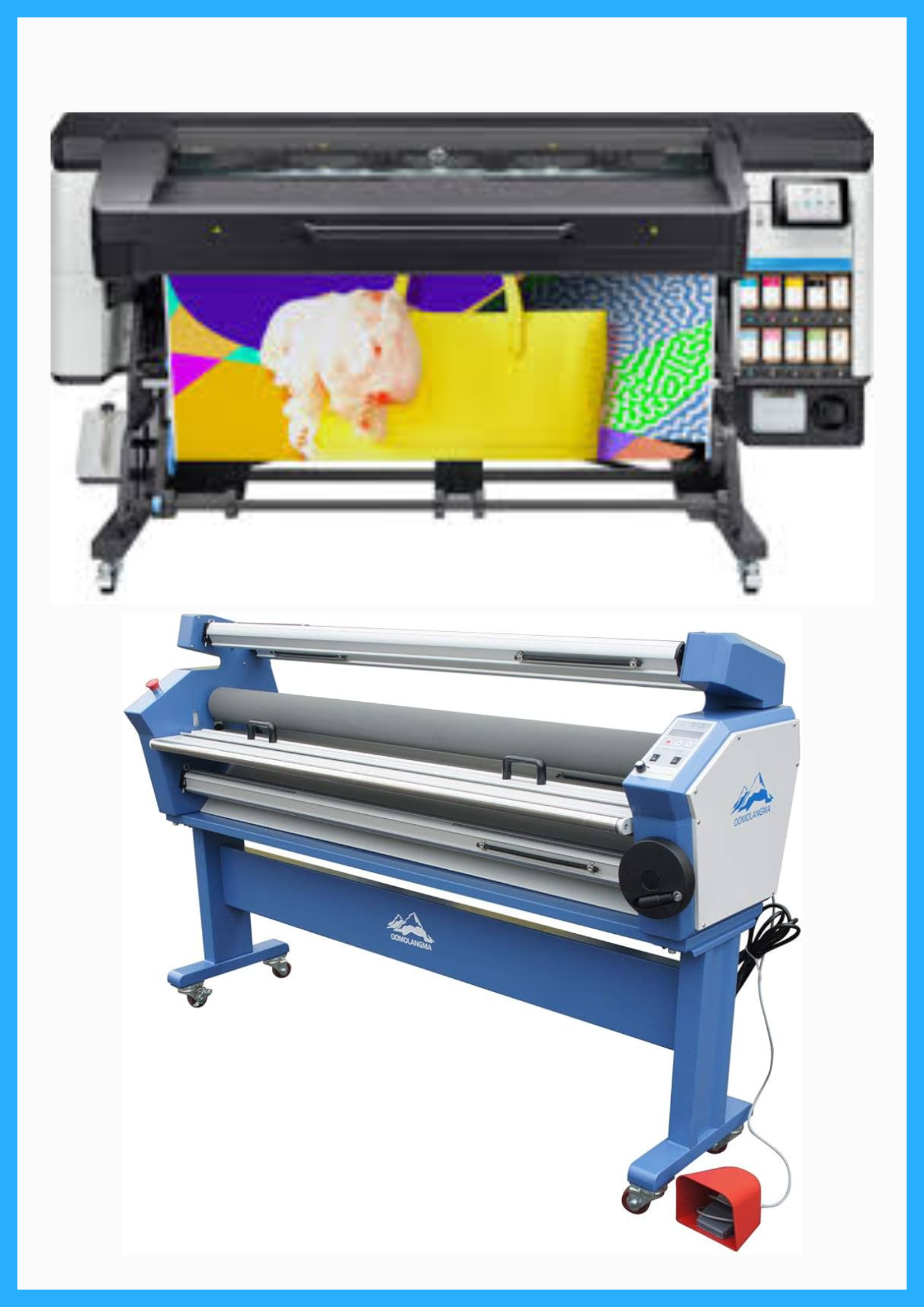 ON SALE - BUNDLE - HP Latex 700W 64&quot; Wide Format Printer - Y0U23A / Refurbished (1 Year Warranty) + 55&quot; Full-Auto Wide Format Cold Laminator with Heat Assisted - New