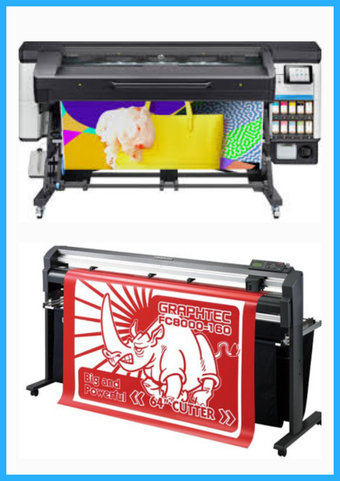 ON SALE - BUNDLE - HP Latex 700W 64&quot; Wide Format Printer - Y0U23A / Refurbished (1 Year Warranty) + 64&quot; Graphtec FC8000-160 Vinyl Cutting Plotter - Refurbished (1 Year Warranty)