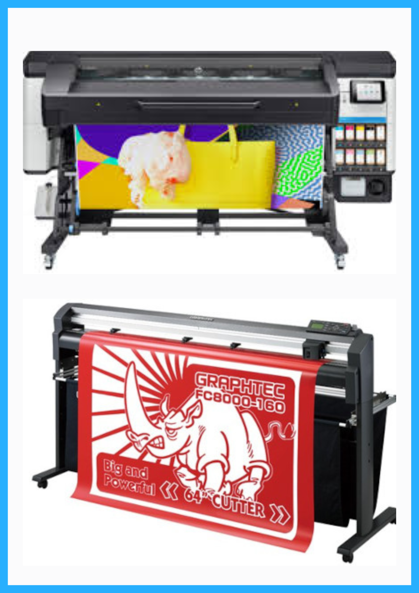 ON SALE - BUNDLE - HP Latex 700W 64&quot; Wide Format Printer - Y0U23A / Refurbished (1 Year Warranty) + 64&quot; Graphtec FC8000-160 Vinyl Cutting Plotter - Refurbished (1 Year Warranty)