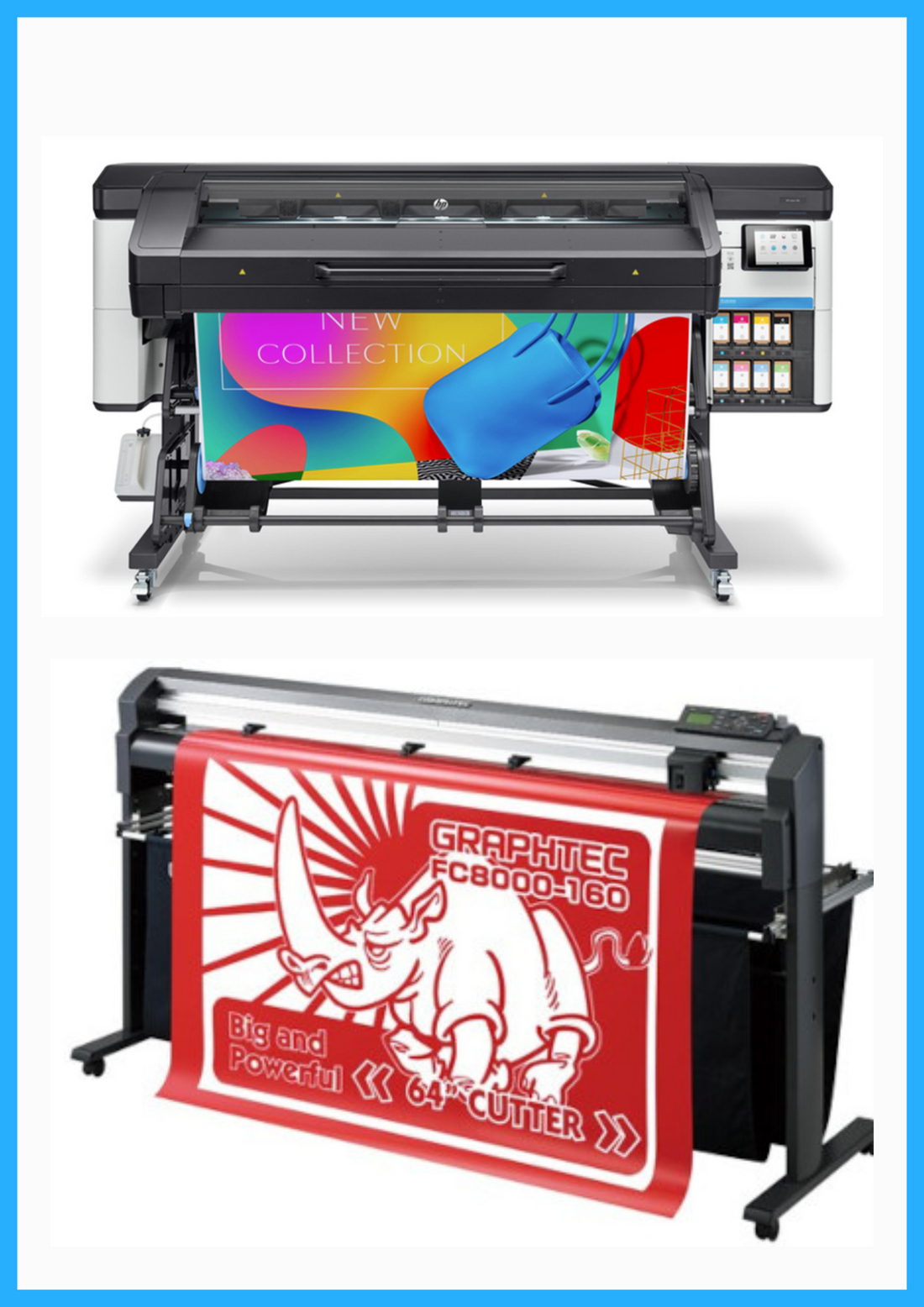 ON SALE - BUNDLE - HP Latex 700 64&quot; Wide Format Printer - Refurbished (1 Year Warranty) + 64&quot; Graphtec FC8000-160 Vinyl Cutting Plotter - Refurbished (1 Year Warranty)