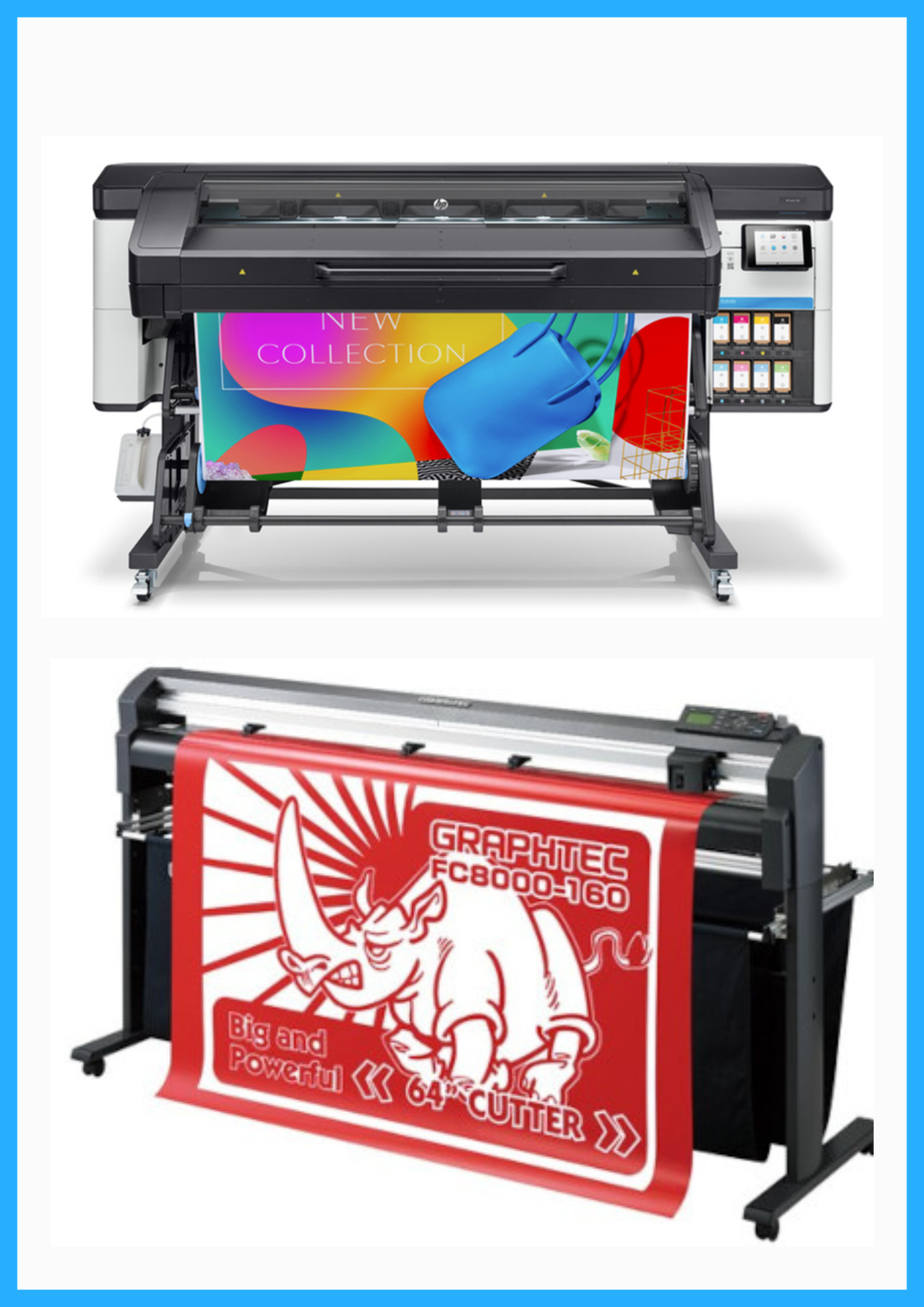 ON SALE - BUNDLE - HP Latex 700 64&quot; Wide Format Printer - Refurbished (1 Year Warranty) + 64&quot; Graphtec FC8000-160 Vinyl Cutting Plotter - Refurbished (1 Year Warranty)